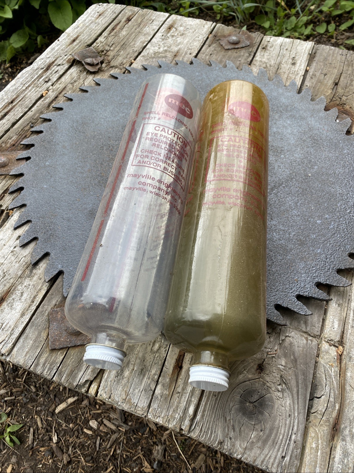 Lot Of 2 MEC Large Replacement Bottles With Plug -Shot & Powder