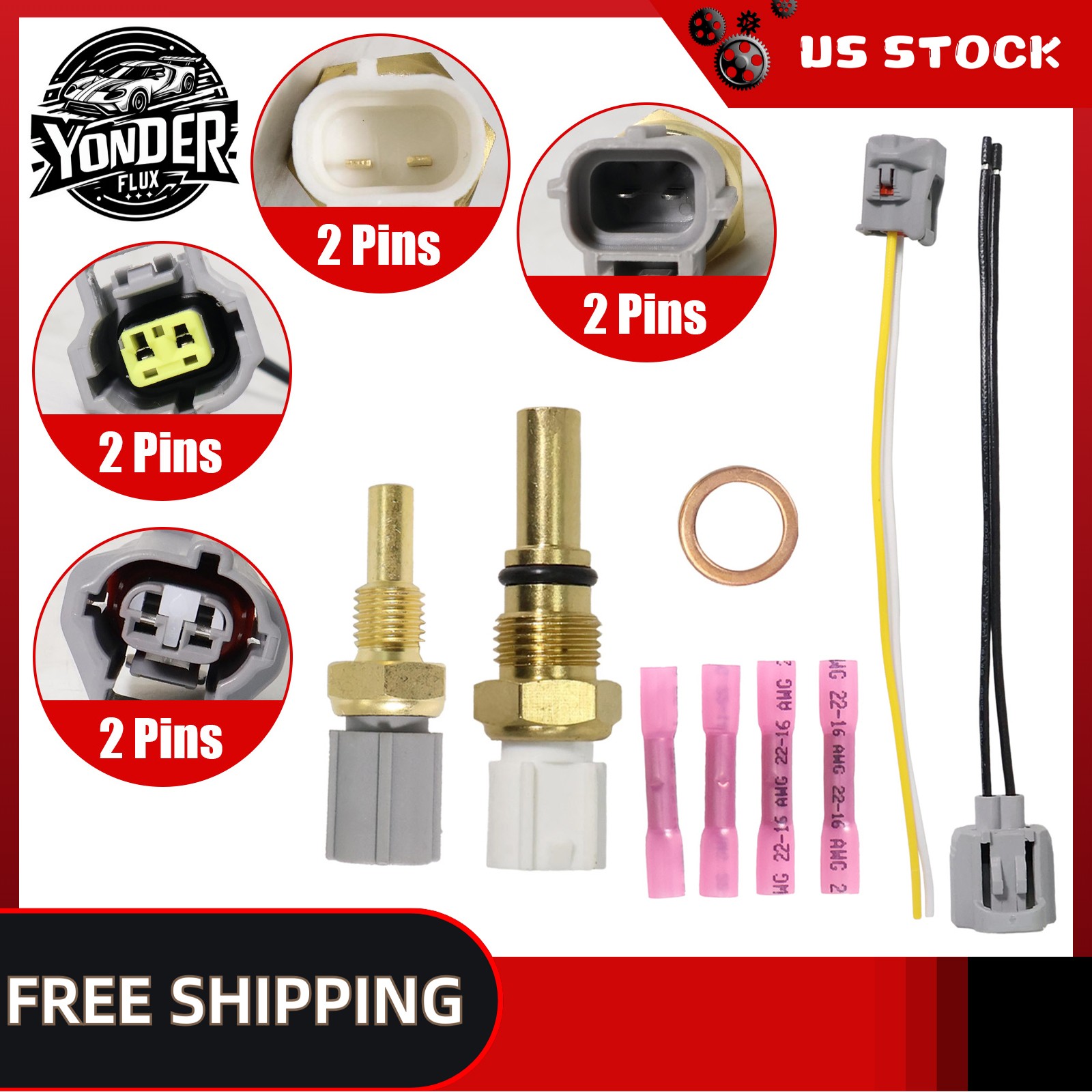 Radiator Coolant Fan Switch & Temp Sensor W/Plugs For Toyota SUPRA Lexus GS300