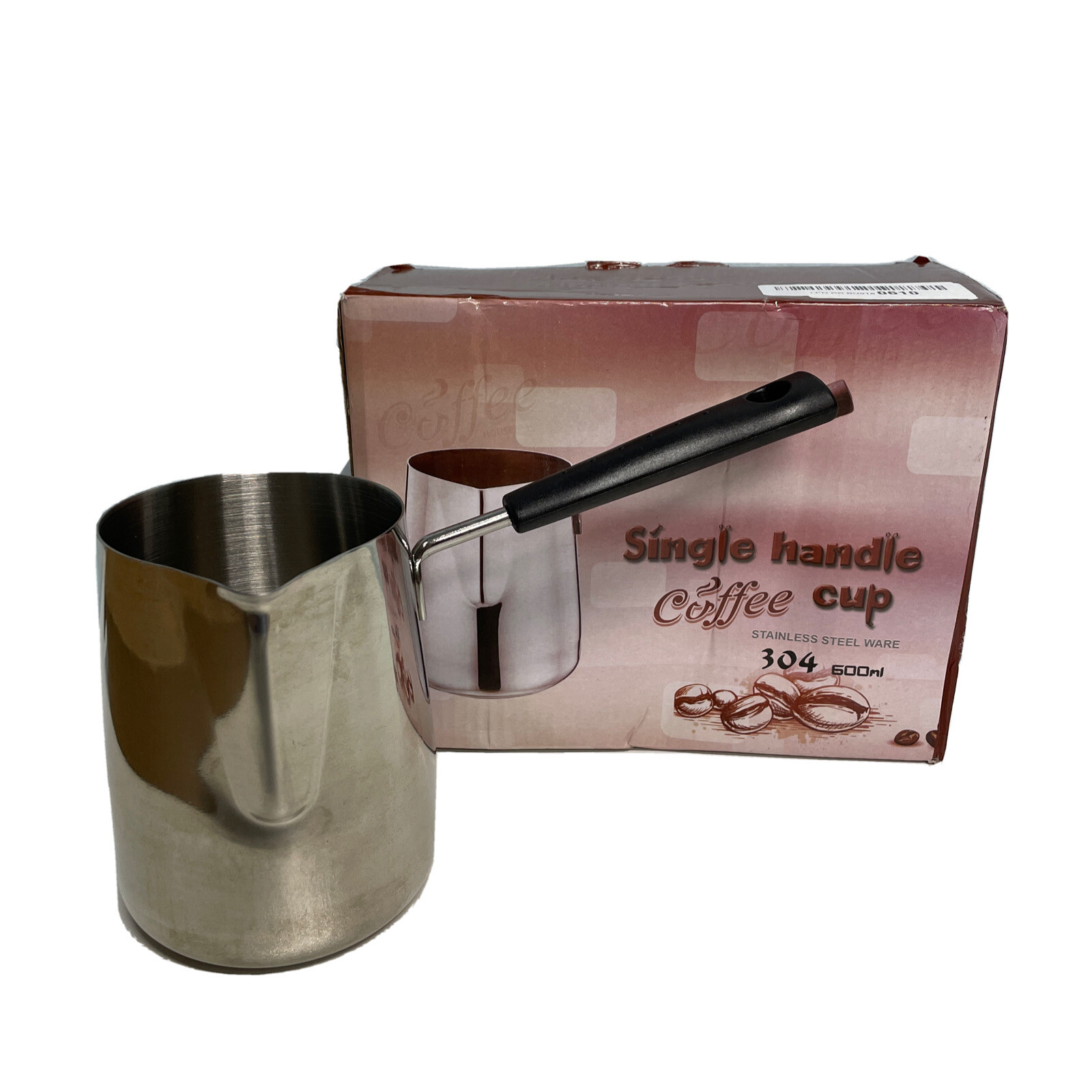 Single Handle Coffee Stainless Steel 304 USED ONCE 600ml  Food contact