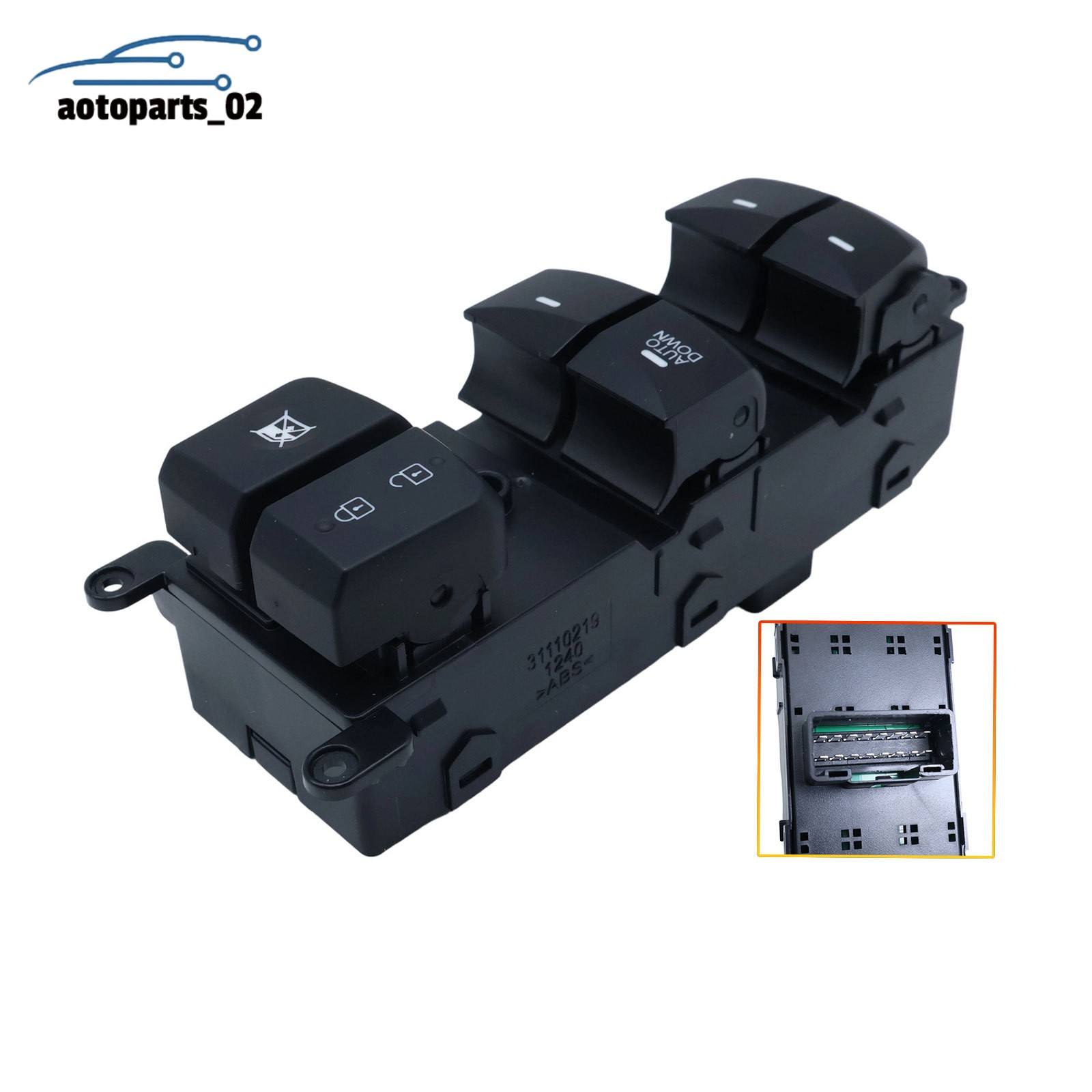 Front Driver Side Master Window Switch AUTO DOWN For 2013-17 Hyundai Elantra GT