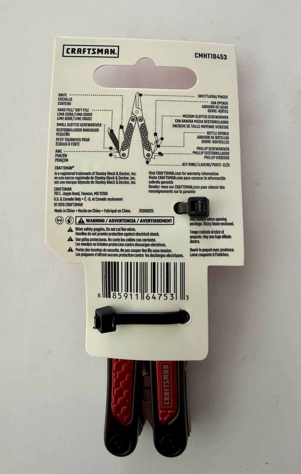 Craftsman 11-in-1 Mini Snips Multi-Tool Stainless Steel CMHT10453