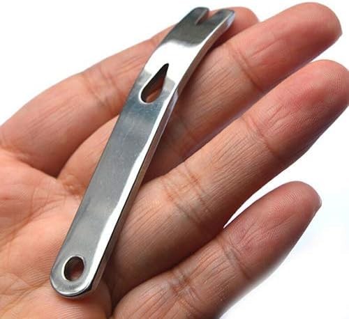 Pocket Size Stainless Steel Crowbar Pry Bar Tool for Bushcraft and Survival (...