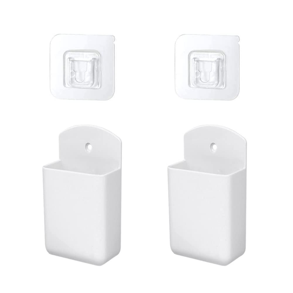 Wall Mount Remote Control Holder 2 Pcs Media Player Controller Organizer Small