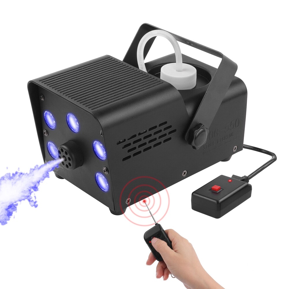 550W Fog Machine with RGB 5-LED Light Stage DJ Smoke Fog Blower Wedding Fogger