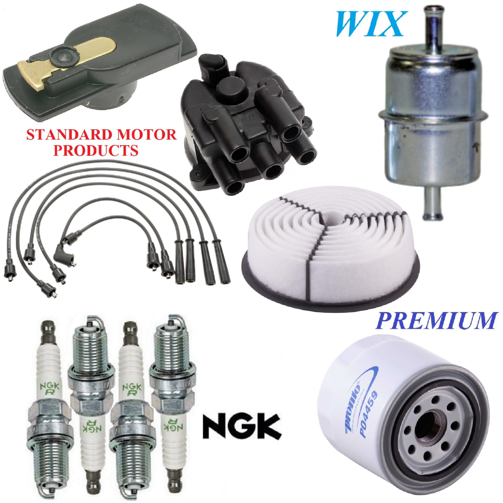Tune Up Kit Filters Cap Wire Spark Plugs For ISUZU PICKUP L4 2.3L 1995