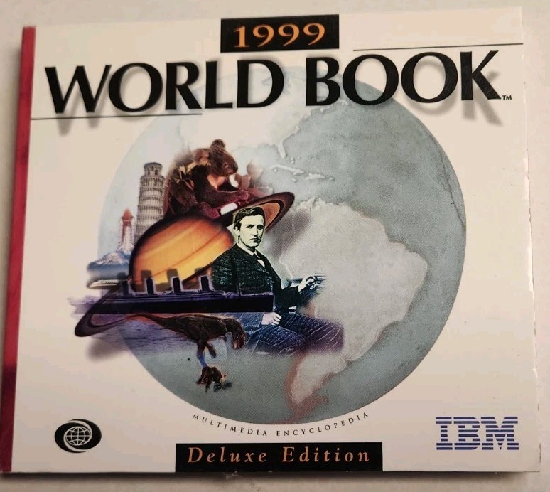 1999 IBM World Book Deluxe Edition Multimedia Encyclopedia PC CD‑ROM Windows VTG