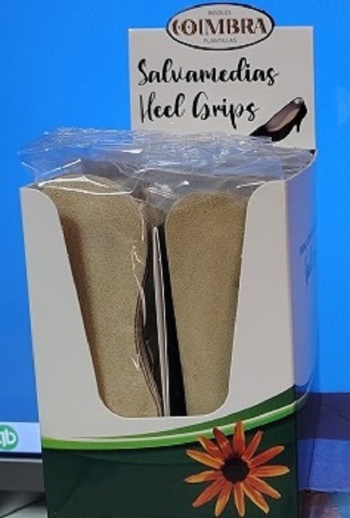 Suede Leather heel grips, 20 PAIR PACK,  beige, Shoemakers and resellers