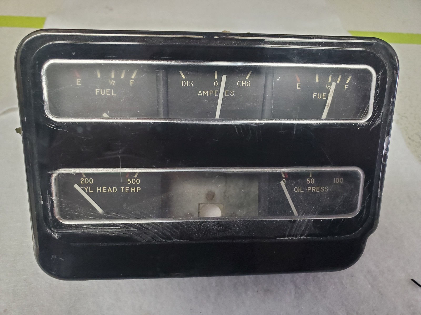 Cessna Engine Gauge Cluster FOR PARTS OR REPAIR C669502-0202