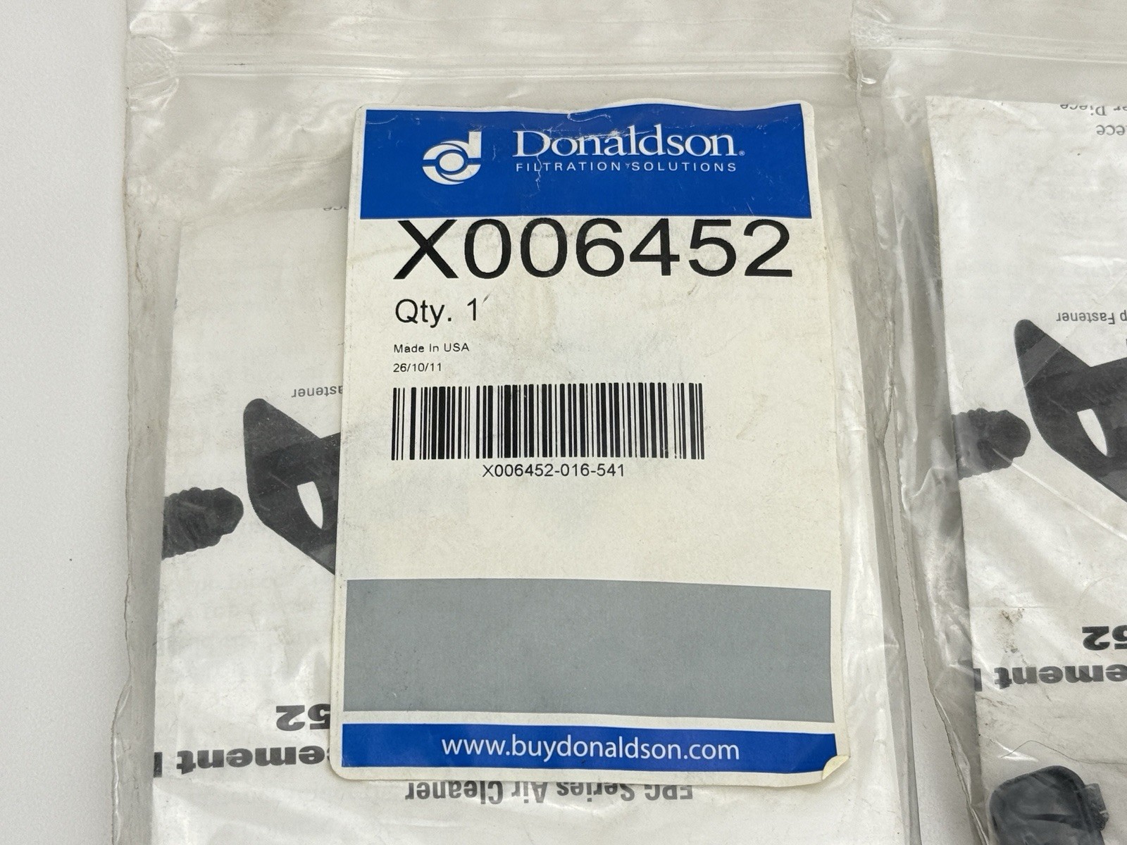 Donaldson X006452 Fastener Replacement Kit For EPG Series Air Cleaner