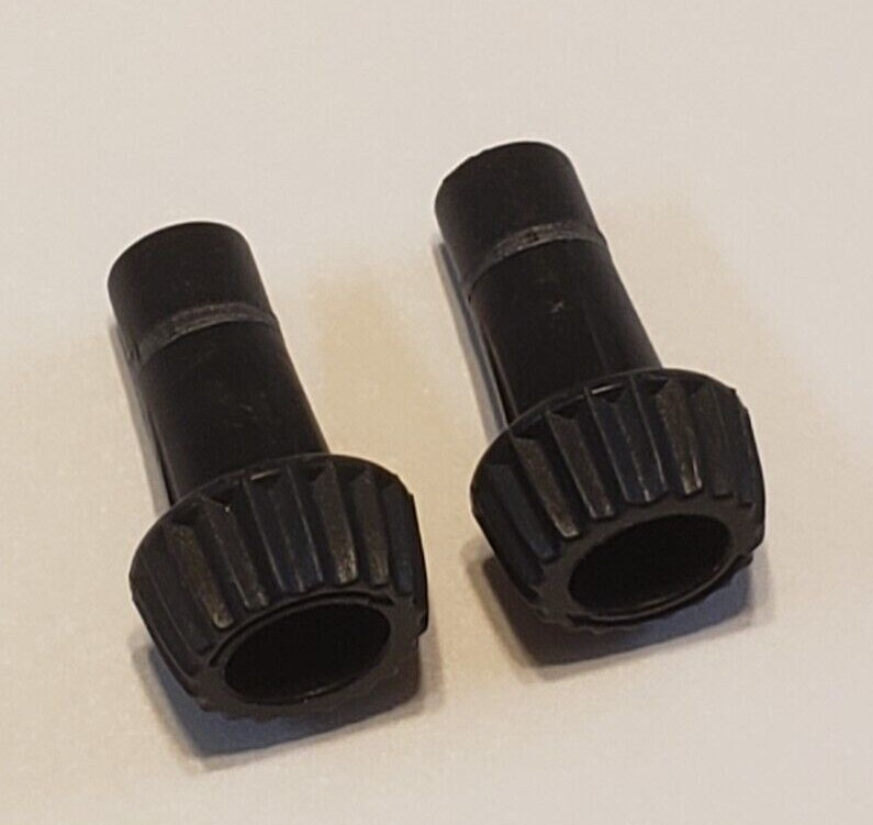 2 BLACK KNOBS FOR TURN KNOB LAMP SOCKET LAMP PART NEW 450JQ