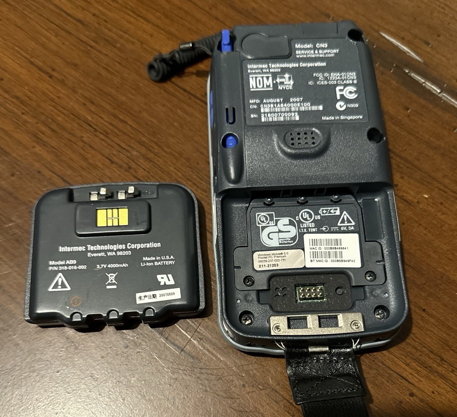 Intermec CN3 Mobile Computer Numeric 1D/2D WiFi Barcode Scanner