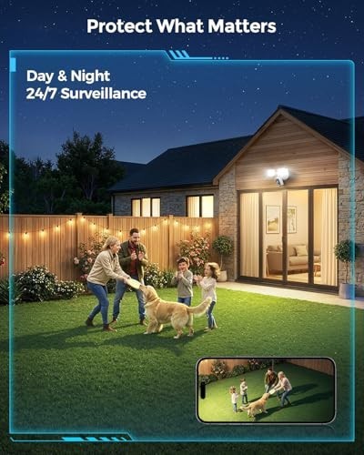 Onforu 2K Hardwired Floodlight Camera, 3500LM Motion Activated Outdoor Security