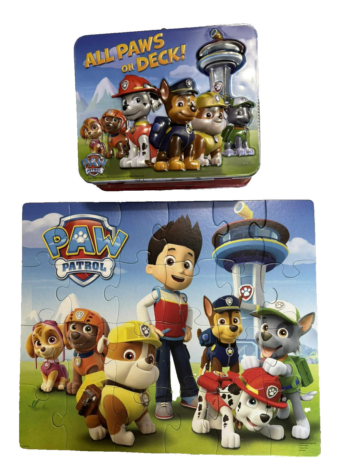 Paw Patrol Collectable Lunch Box and 24 Piece Puzzle - ALL PAWS on DECK