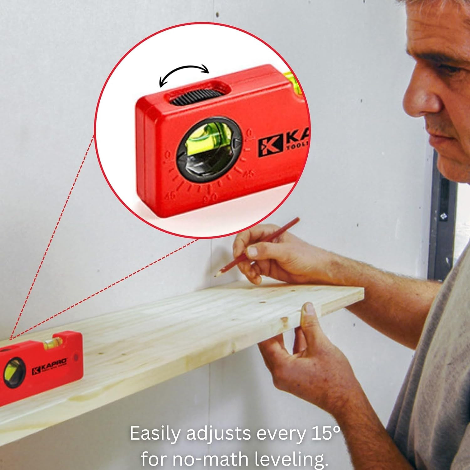 - 245 Mini Level - with Angle Finder - Features Horizontal Vial and Top-Scroll A