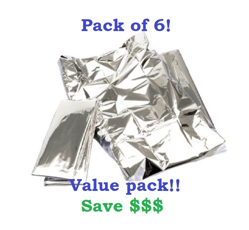 6pcs Spa Body Thermal Wrap Foil Blanket Sheets - Body Wrap Foil Blanket 84"x 52"