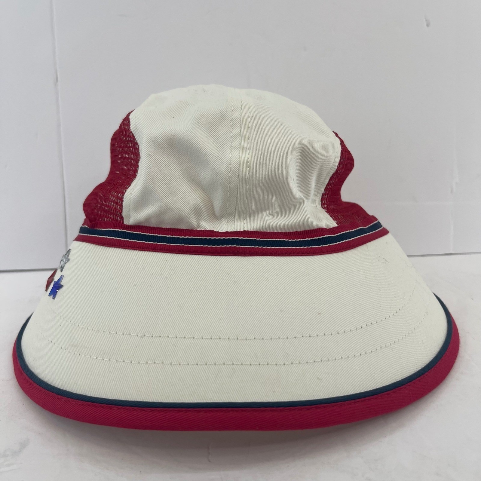 Wide Brim Bucket Hat Womens Patriotic Star Gems Nautical Coast Mesh 4th of Juiy