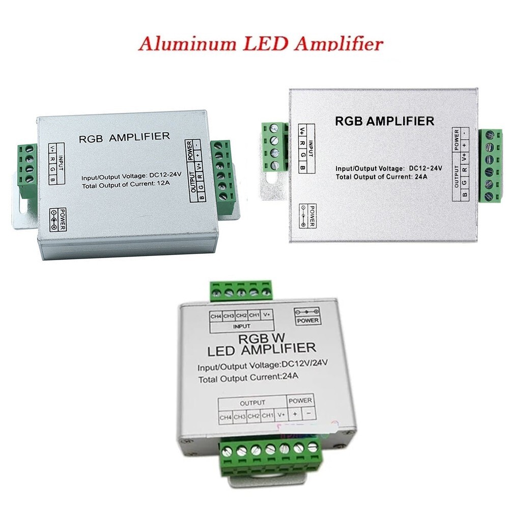 12V 24V RGB/RGBW/RGB LED Strip Amplifier 12A 24A for RGB RGBW RGBWW Light tape