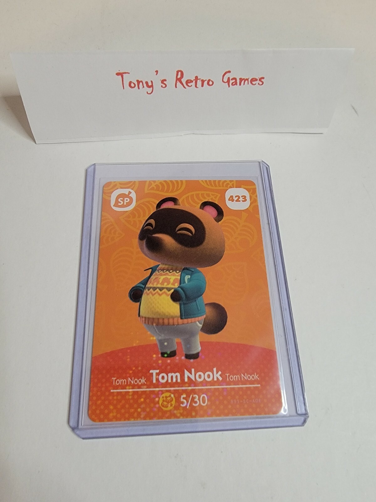 !SUPER SALE! TOM NOOK # 423 Animal Crossing Amiibo NINTENDO Card SERIES 5 MINT!