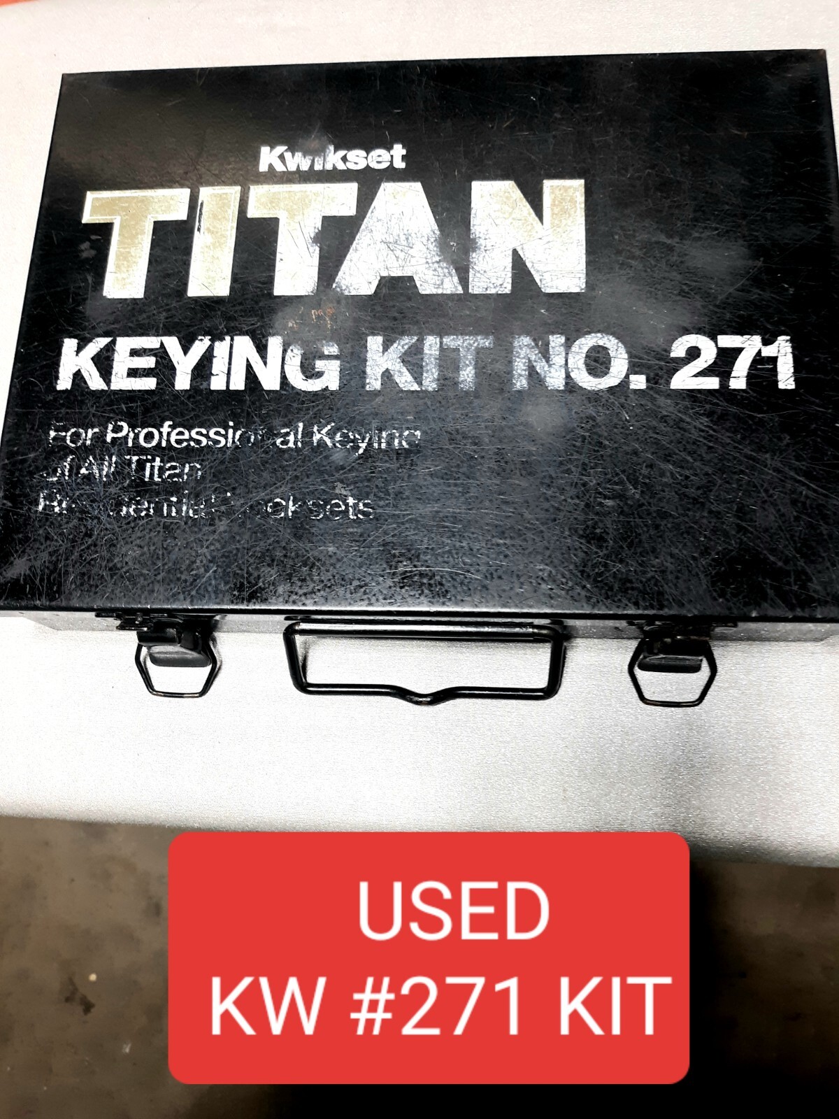 USED ORIGINAL KWIKSET #271 TITAN PINNING KIT, WELL STOCKED, NO MIXED PINS