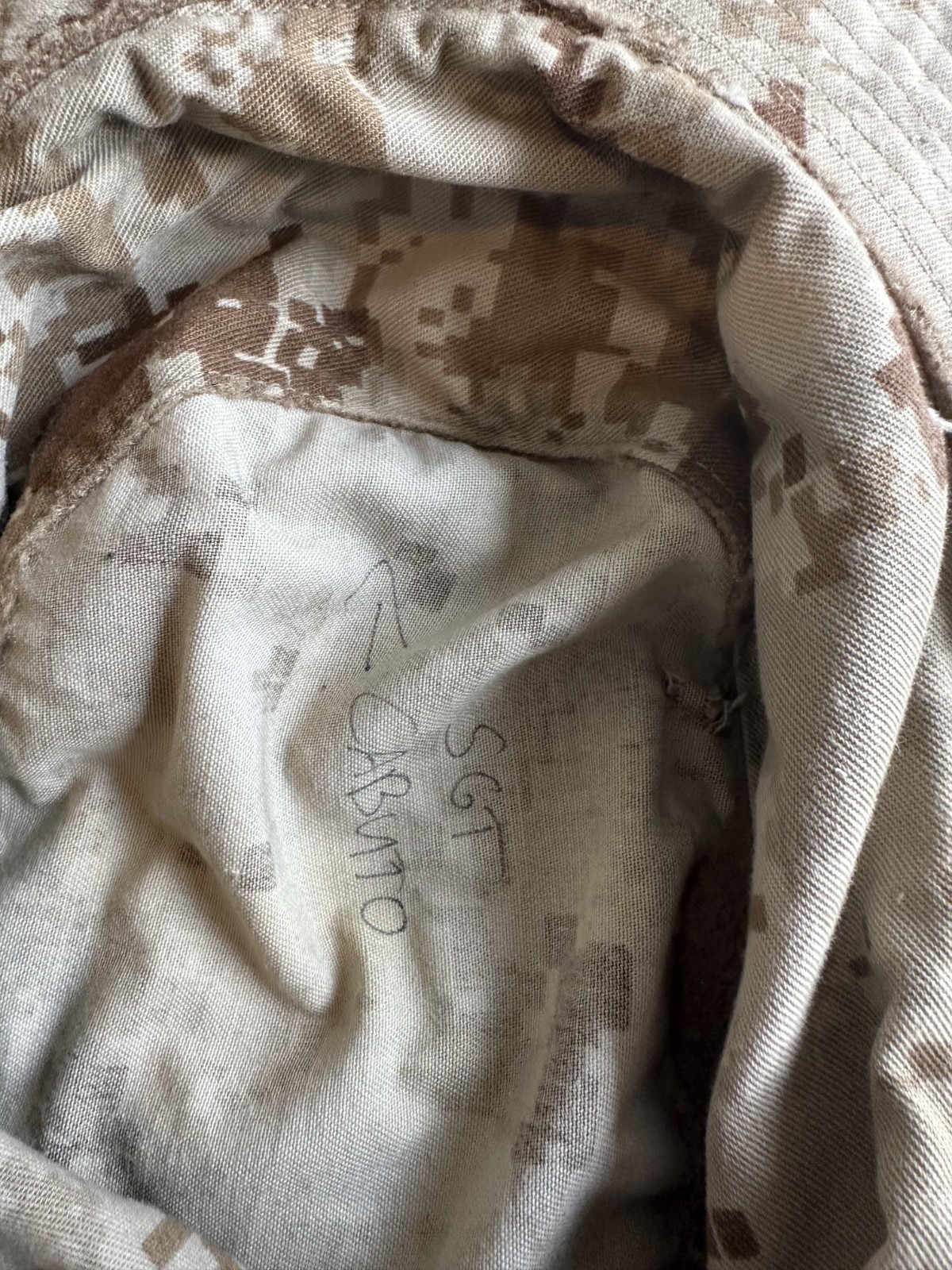 USMC DESERT MARPAT BOONIE HAT - SIZE SMALL