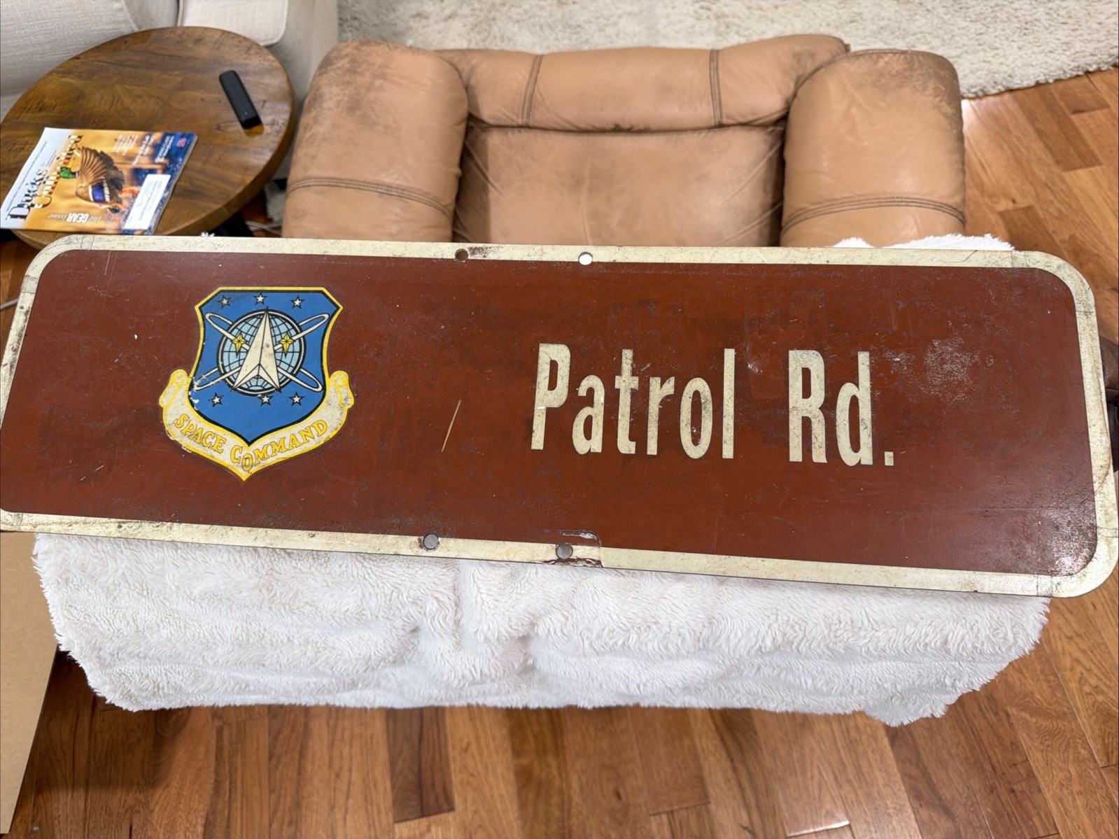 Vintage 2 Sided Cape Canaveral Space Command Street Metal Road Sign “Patrol Rd”