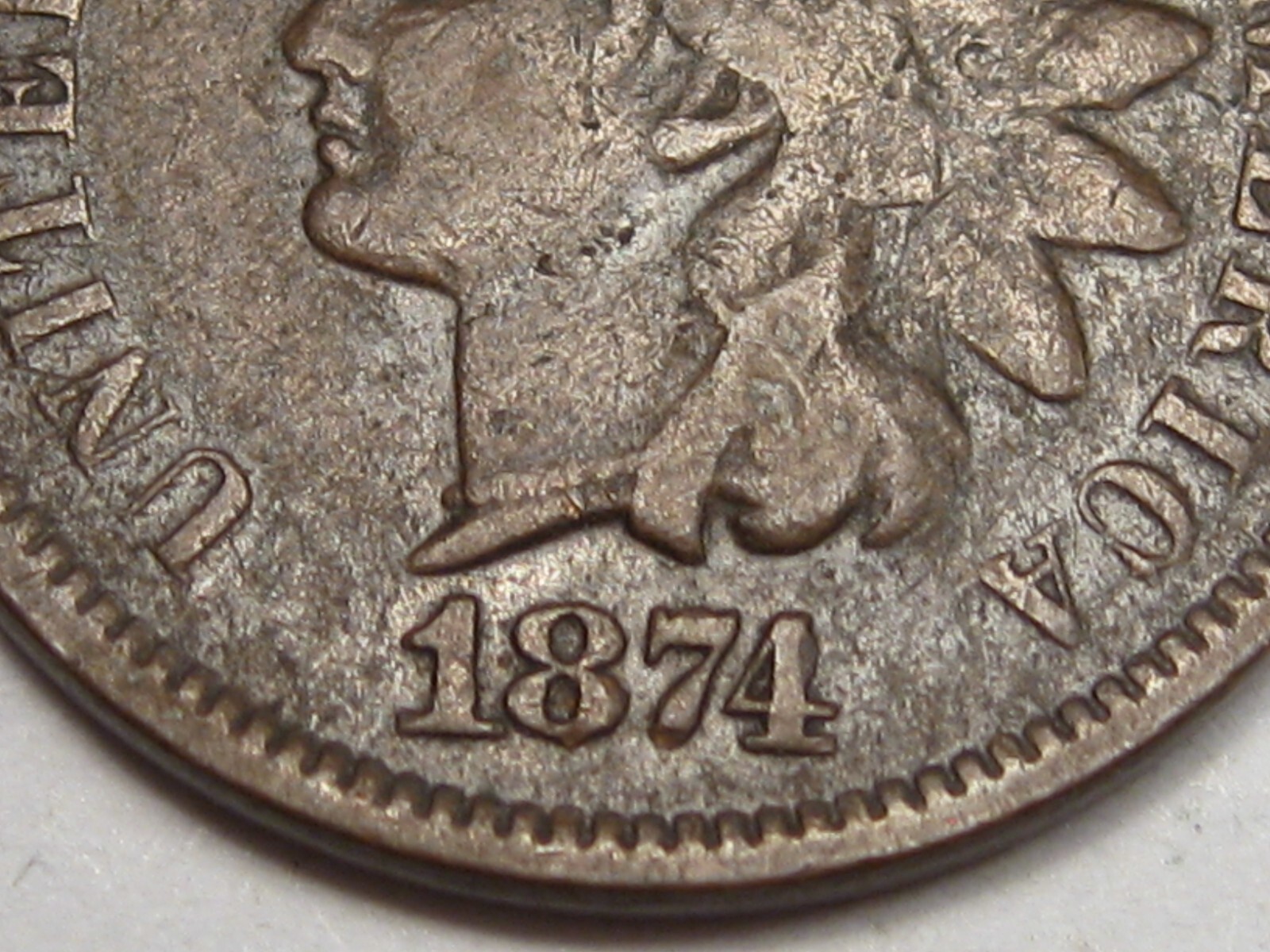 Better Date F/VF 1874 Indian Head Penny. #6