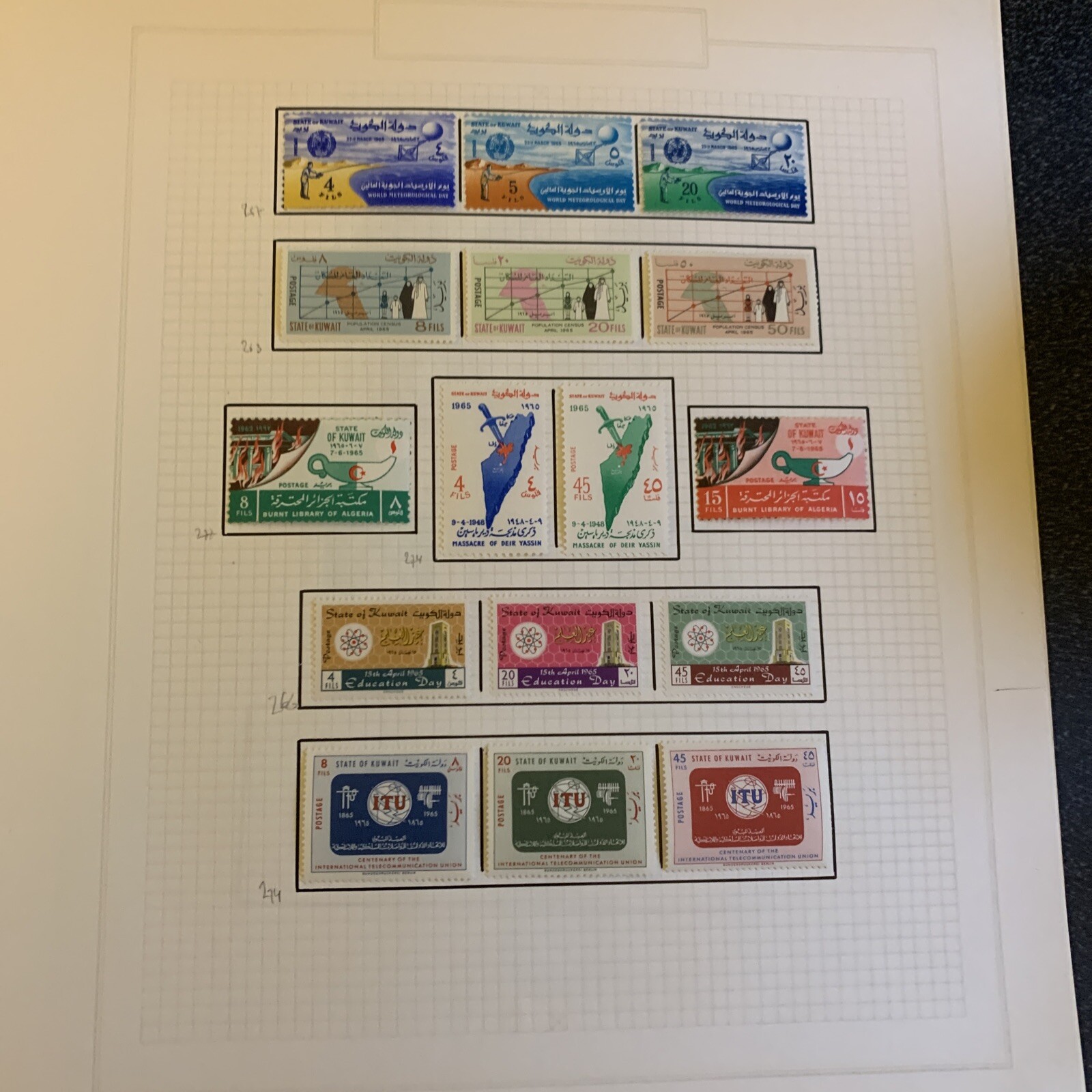 Kuwait Collection on Pages Mint and Used