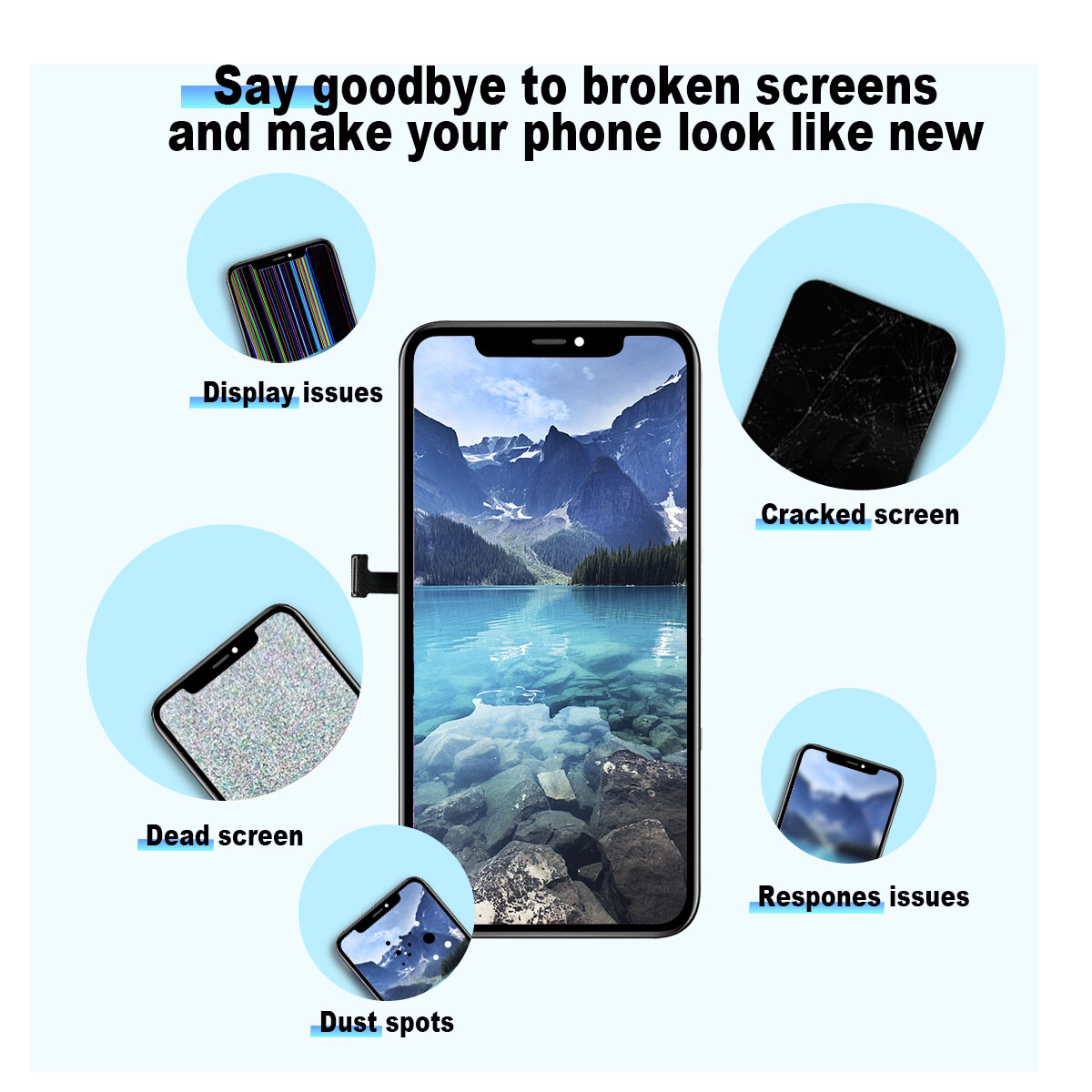 Incell for iPhone 12 Pro Max LCD Display Touch Screen Assembly Replacement Kit