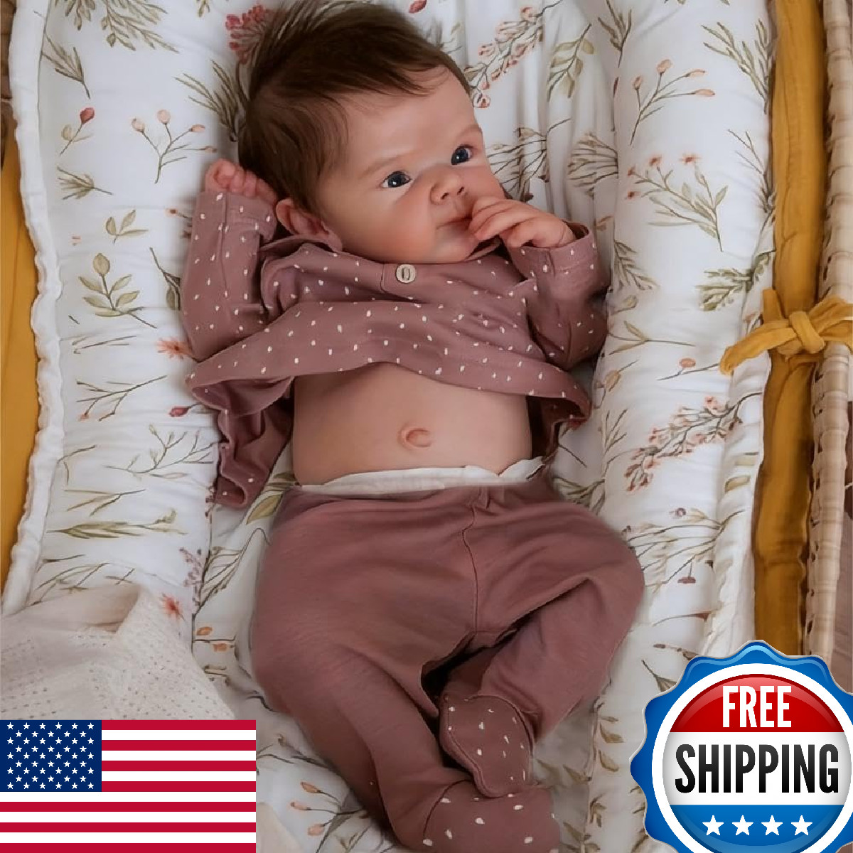 Anano Reborn Baby Dolls Silicone Full Body-18 in Realistic Baby Doll Girl, Full