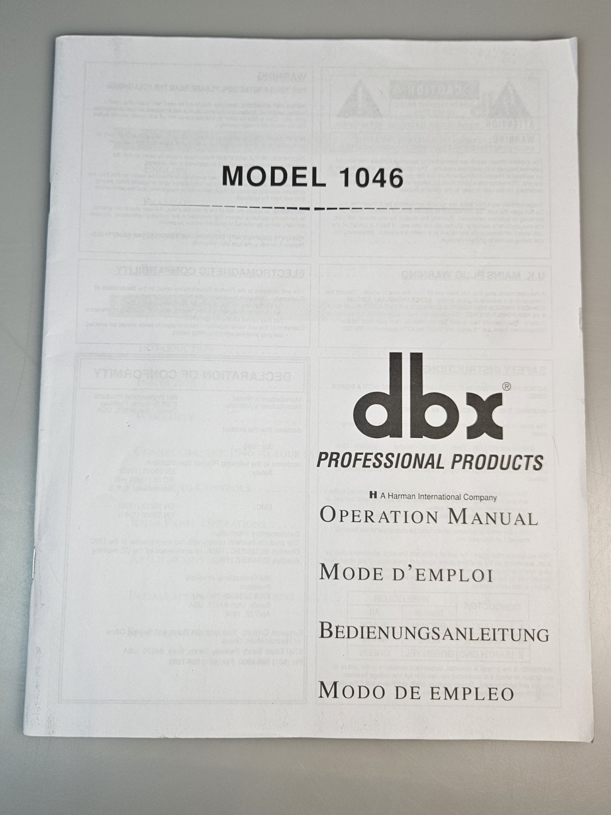 dbx 1046 Quad Compressor/Limiter