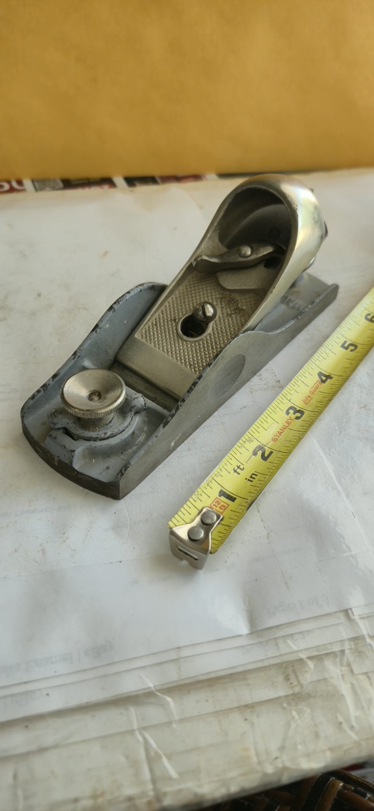 Vintage Craftsman Block Plane. Adjustable Throat. # 619-3704