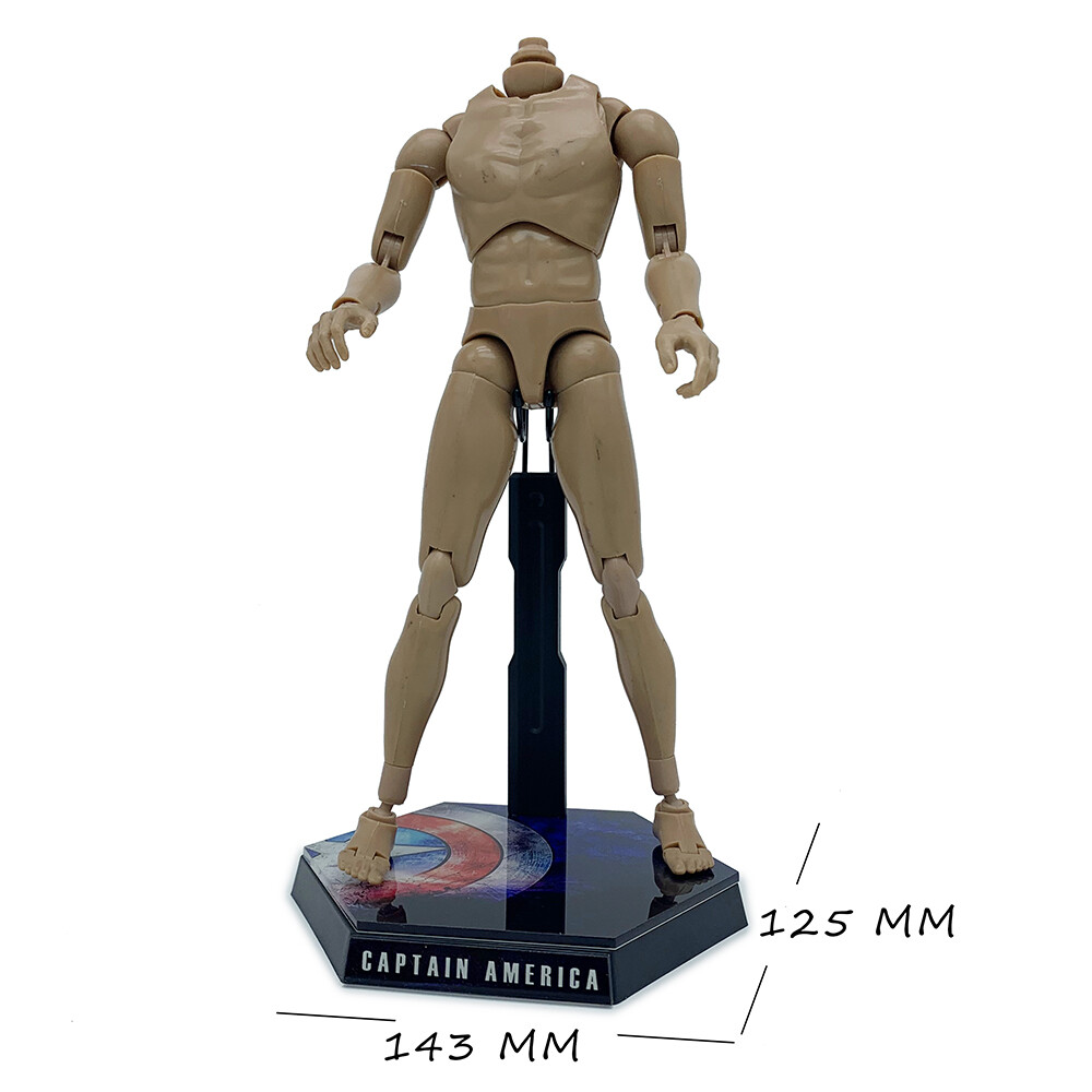 1/6 Scale Action Figure Display Stand Universal Stand Long Hexagon Customize