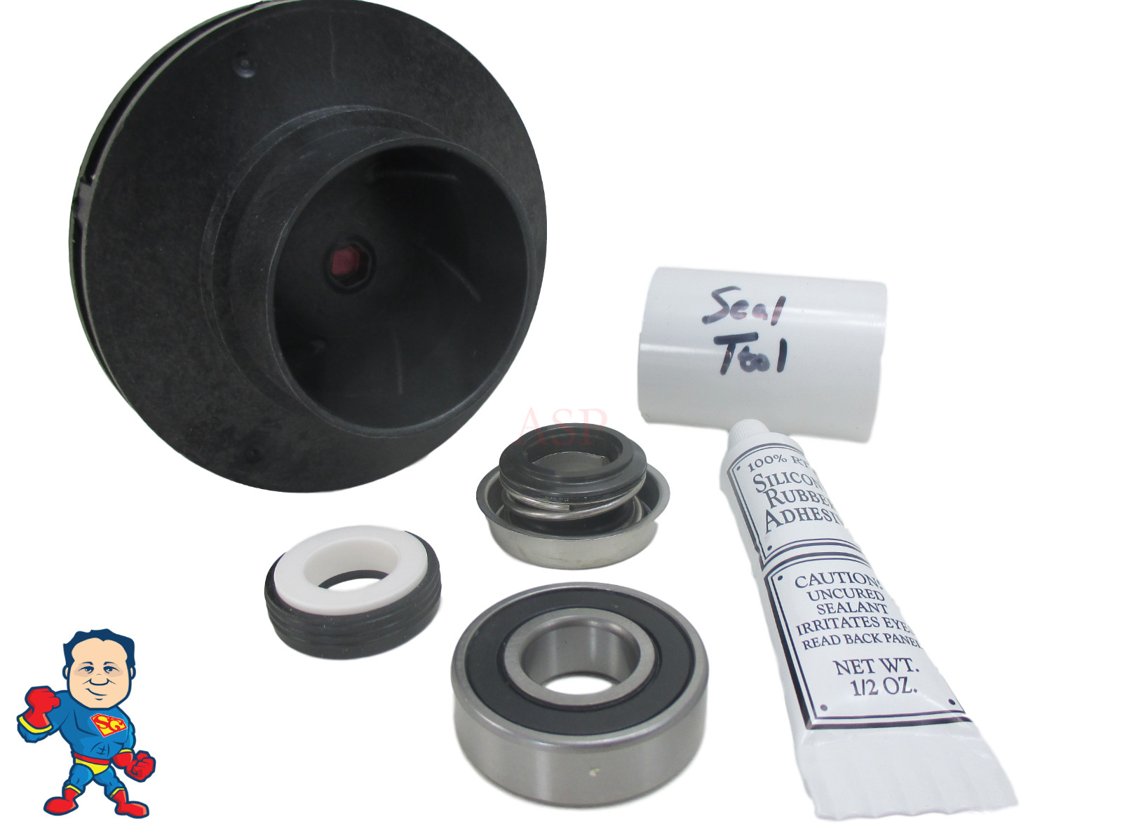 Waterway Executive 1HP Impeller 1000 Seal & (1) Bearing Pump Wet End Hot Tub Spa
