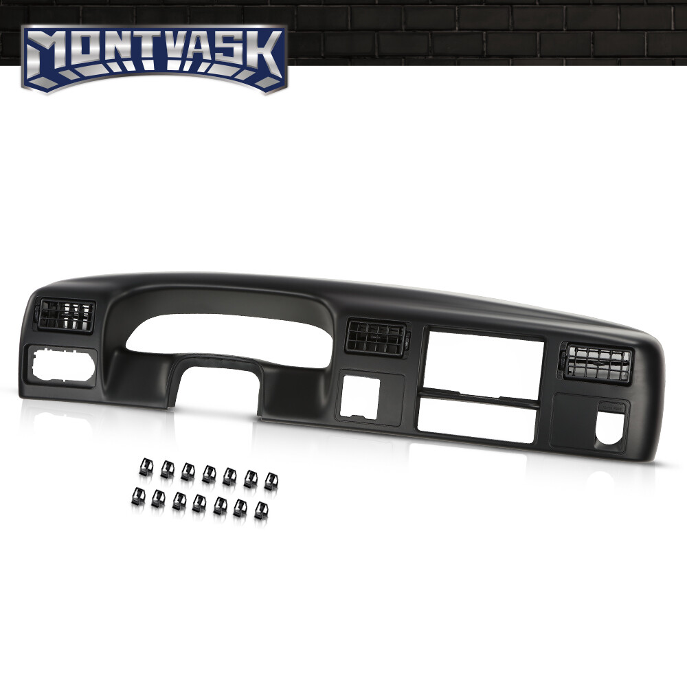Fit For 99-2004 Ford F250 F350 Dash Instrument Cluster Speedo Radio Bezel Black