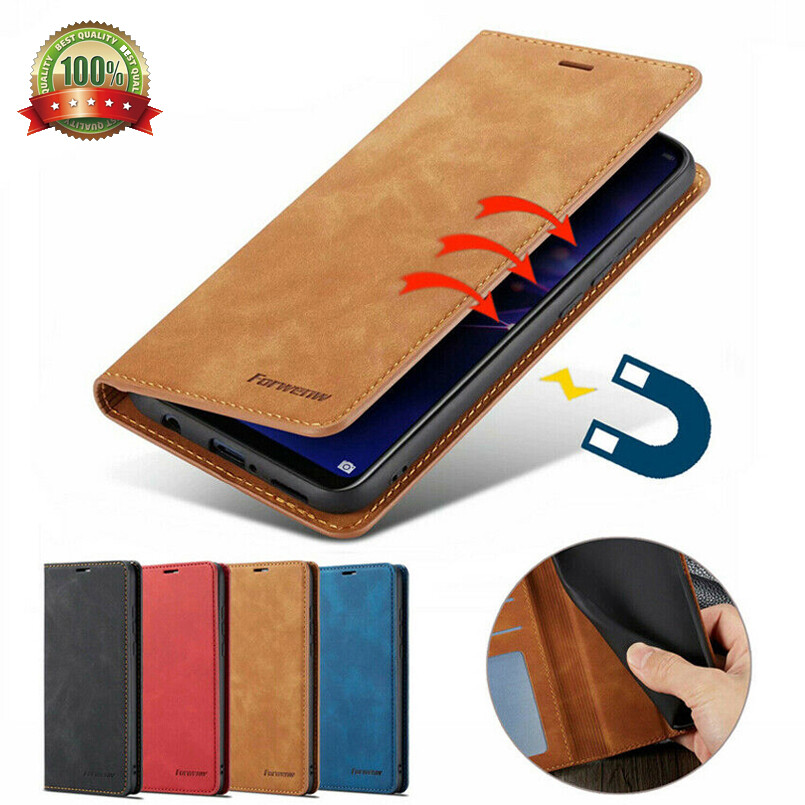 For Samsung Galaxy A15/A25/A35/A55 Slim Leather Wallet Case Magnetic Flip Cover