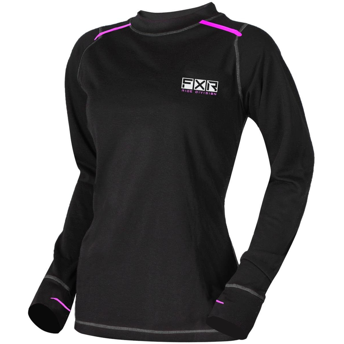 FXR Women's Black/Pink Endeavor Merino Longsleeve(Womens S)211458-1094-07