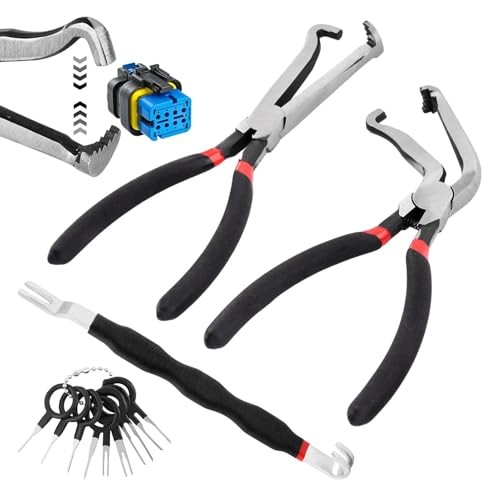 3Pcs Electrical Connector Disconnect Pliers Set,37960/37980/13120 Spring Black