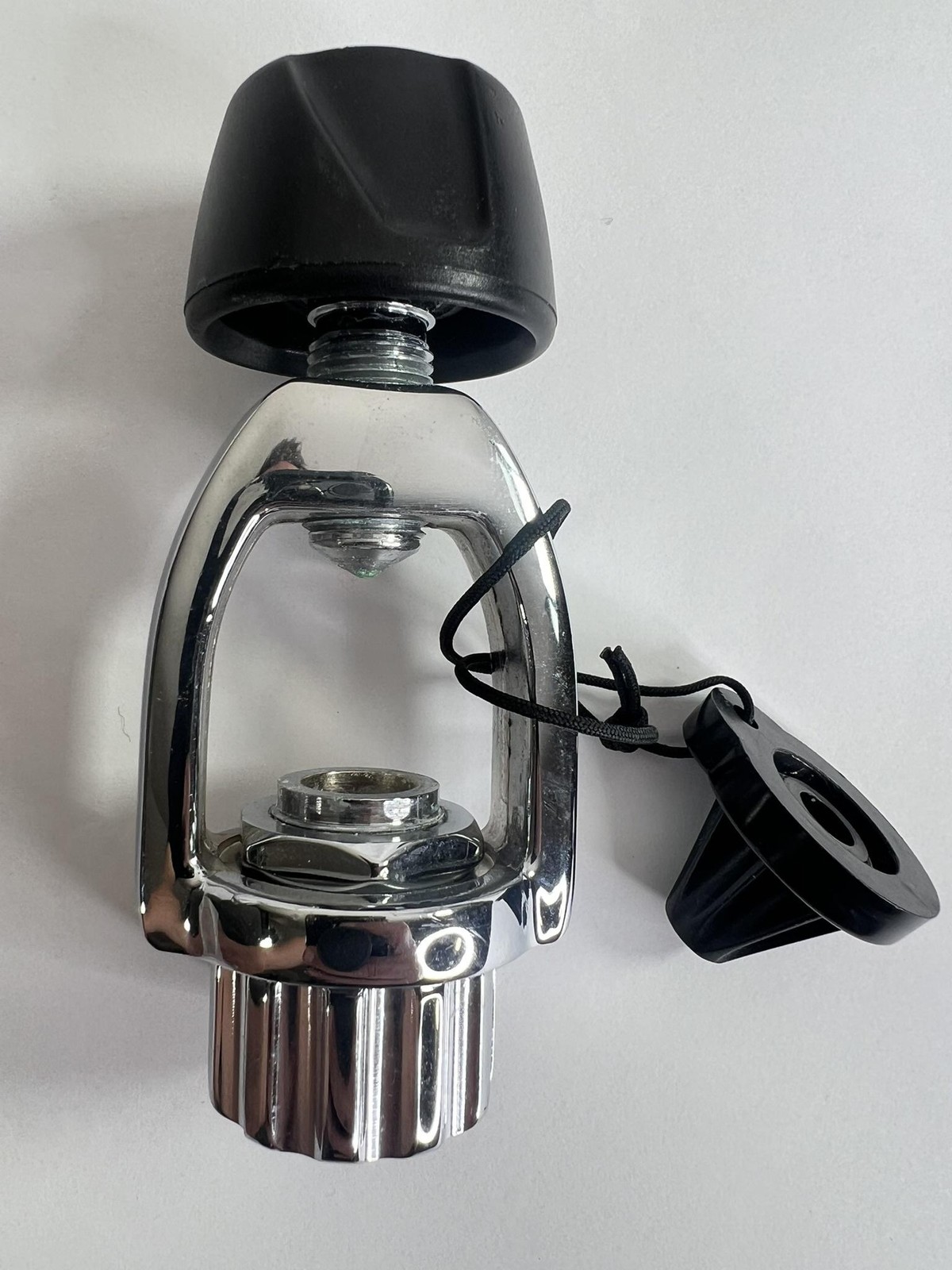 Atomic Aquatics Scuba DIN To Yoke Regulator Adapter Chrome Black Dive Part