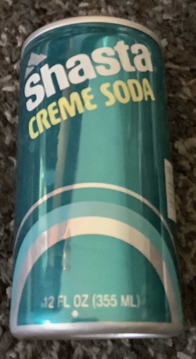 Shasta Cream Creme Soda Pop Can 12oz (355ml) Vintage Aluminum Hayward CA