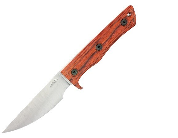 Case xx Composite Hunter Orange Peel Hardwood Fixed Blade Knife & SHEATH #66660