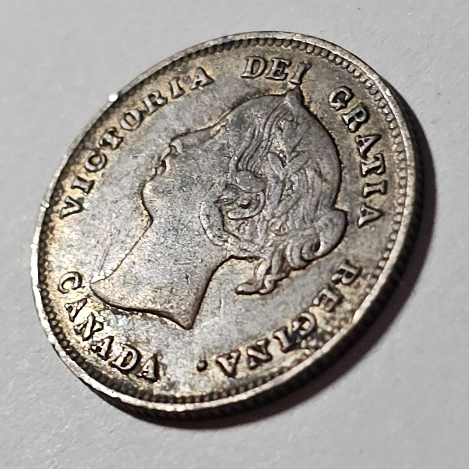 1897 - NARROW 8 - Canada 5 five cents - LOW COMBINED SHIP - C5-382