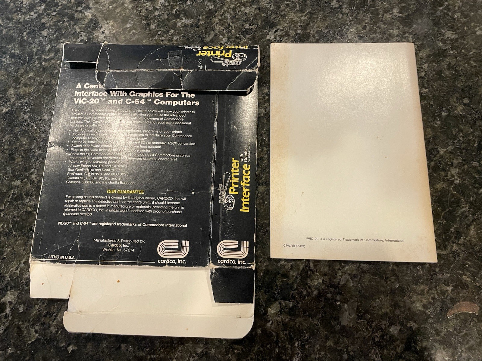 Cardco Centronics Parallel Printer Interface +Graphics Commodore