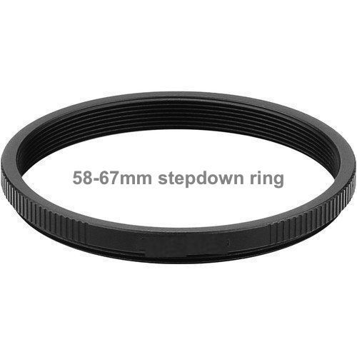 58-67 adapter ring to use 67mm lenses on 58mm thread lens