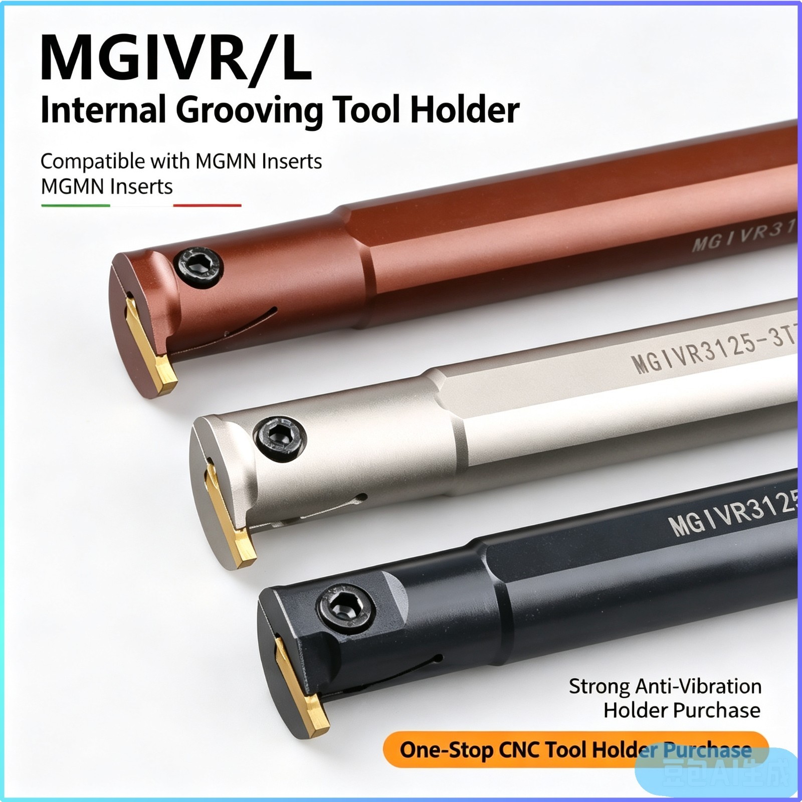 MGIVR/L 2016/202 Anti-Vibe Internal Grooving Cutoff Holder