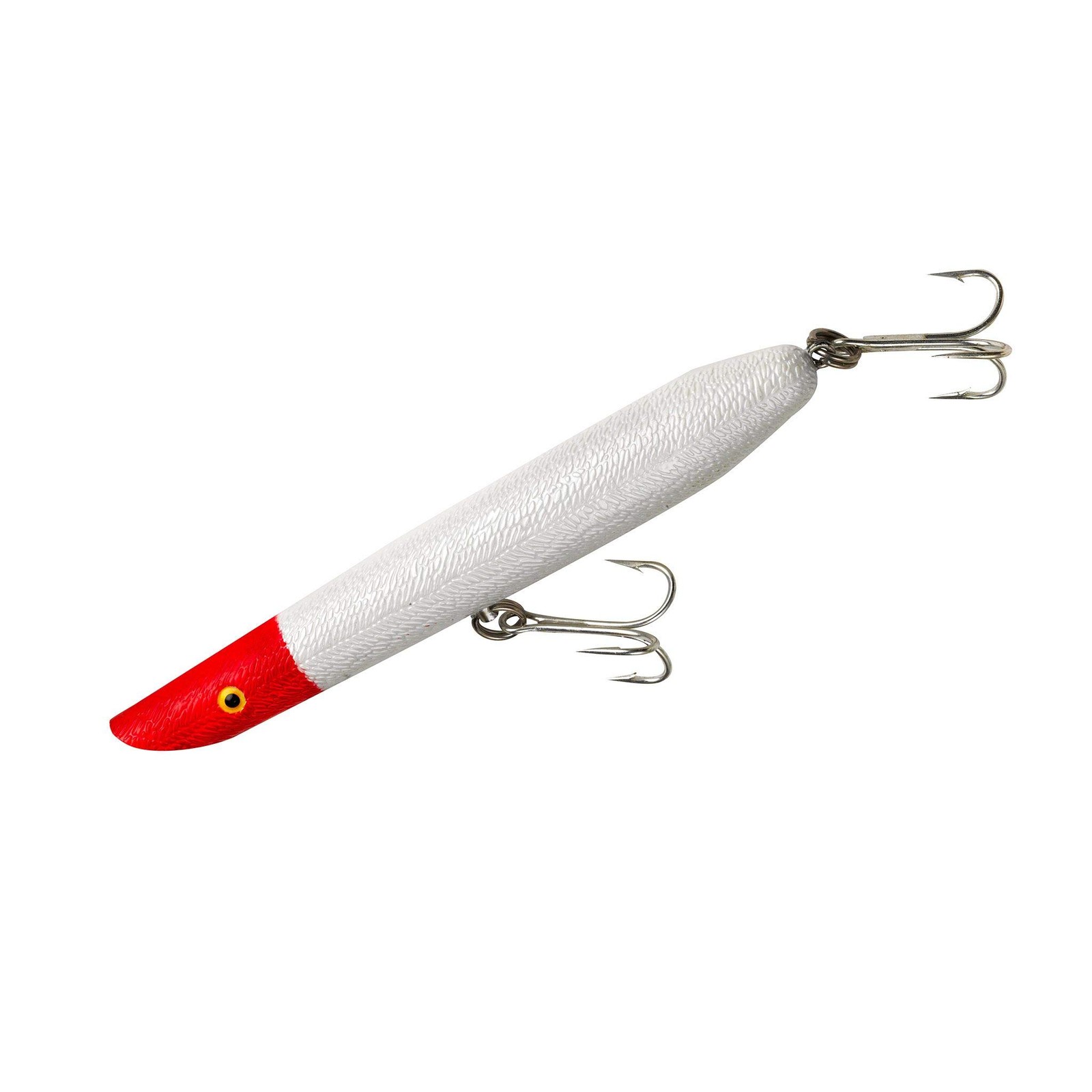 Cotton Cordell Pencil Popper Topwater Fishing Lure, 6", 1 oz, Pearl Red Head