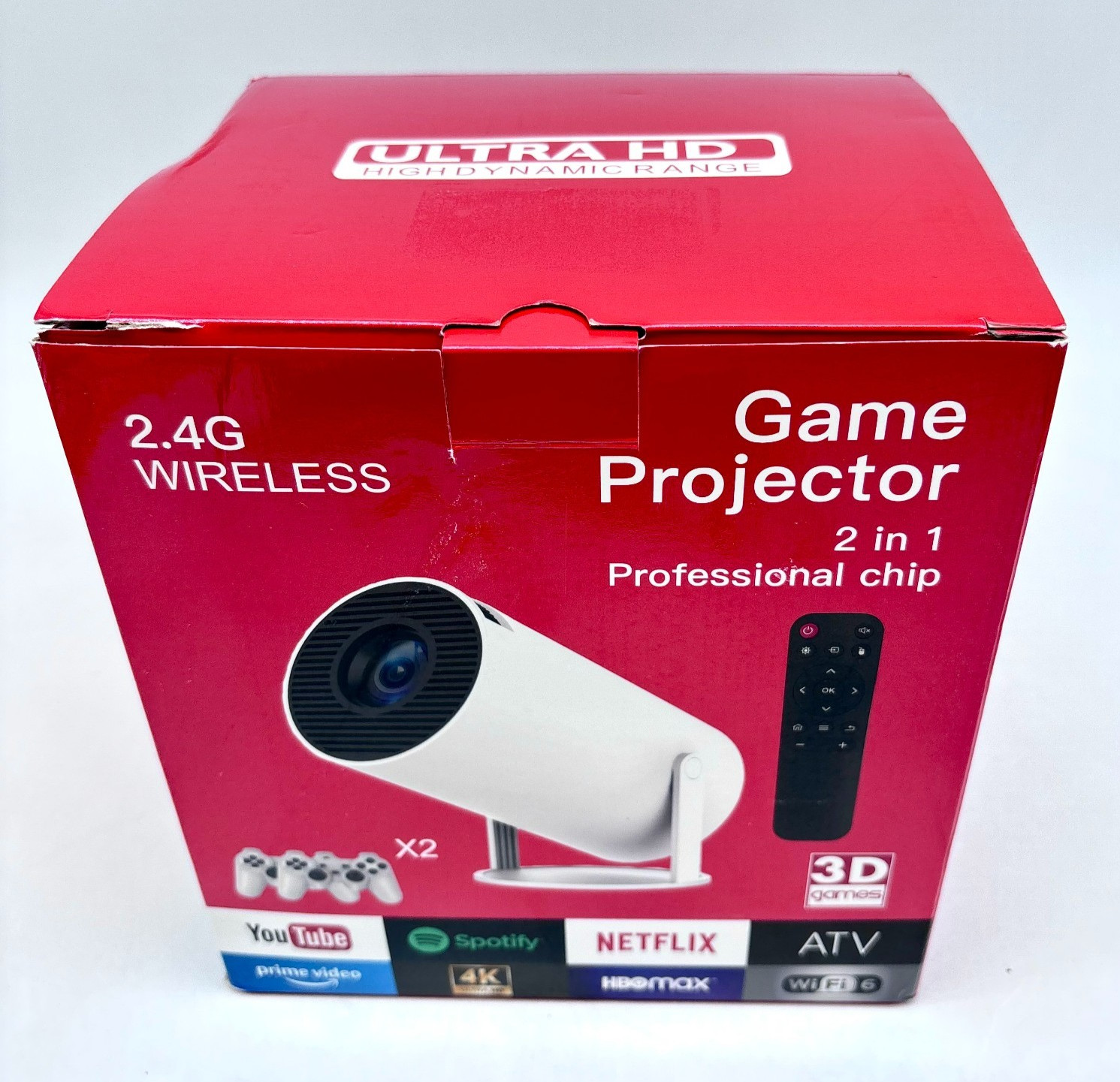 Ultra High Definition 2.4G Wireless High Dynamic Range Game Projector