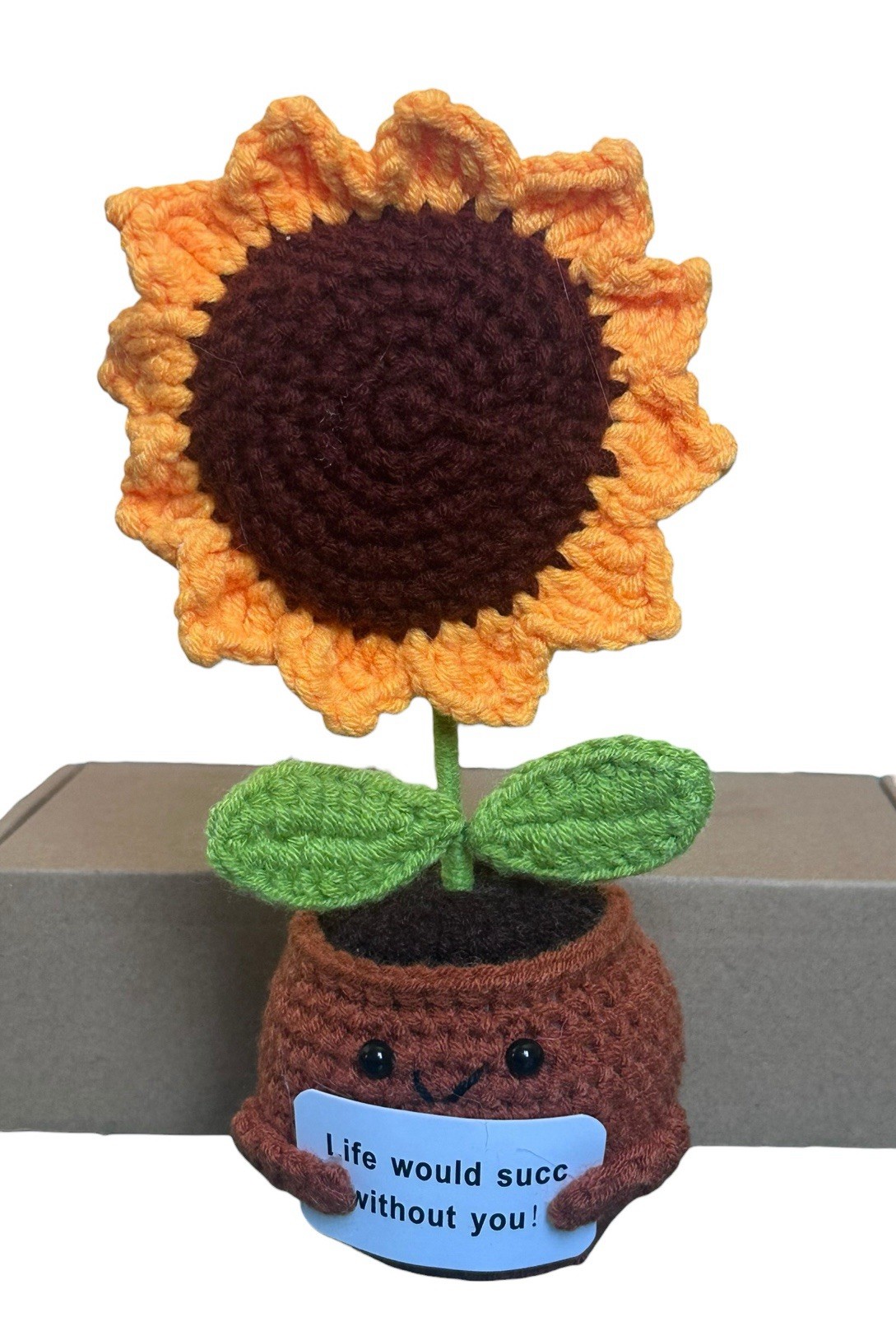 Crochet Sunflower Flower Gifts  Women Birthday Valentine Life Would Succ W/out U