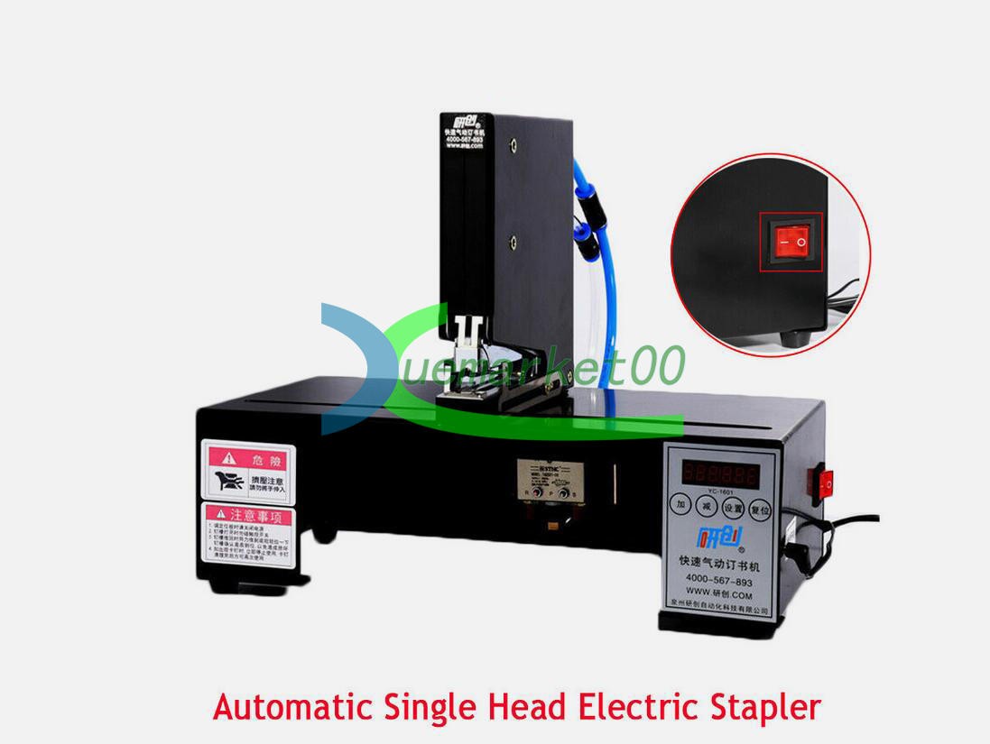 Single-head Head Automatic Electric Stapler Pneumatic Binding Machine 110V/220V