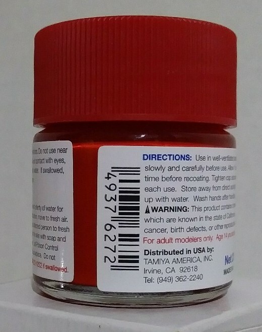 Tamiya acrylic paint XF-7 Red, 23ml.