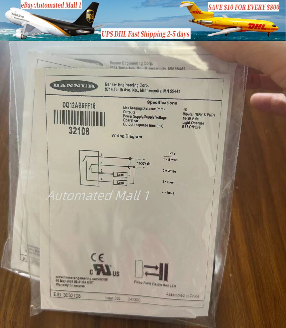 NEW BANNER DQ12AB6FF15 sensor Fast Shipping